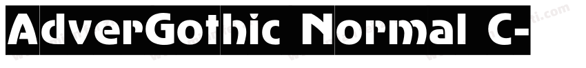 AdverGothic Normal C字体转换